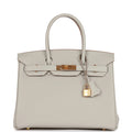 Gris Perle Togo Gold Hardware Birkin 30 F62452