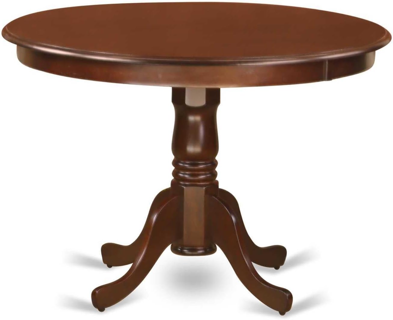 5 Piece Dining Set with Round Kitchen Table and 4 Chairs, Mahogany J36206