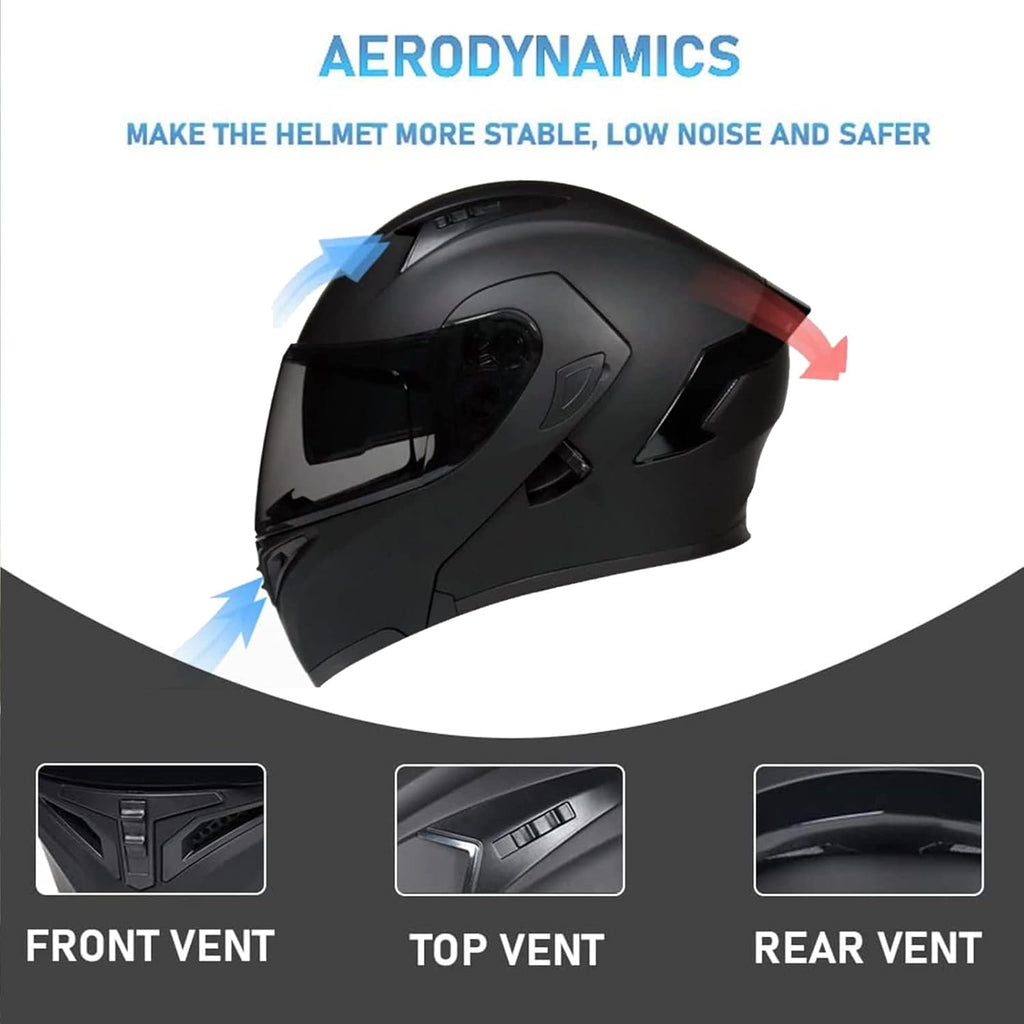 Full Face Flip Up Modular Dual Visor Motorcycle Helmet M6128