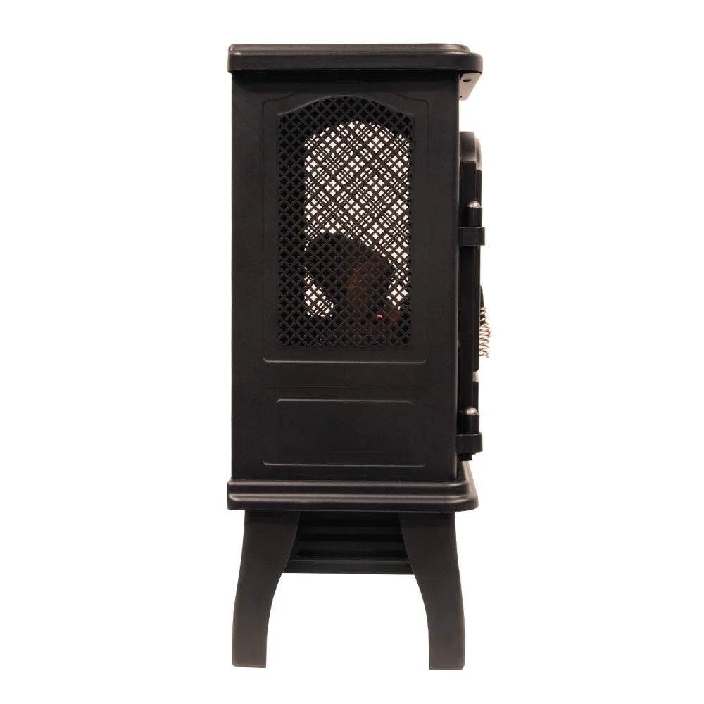 Black 3D Infrared Quartz Electric Fireplace Stove Heater W459487