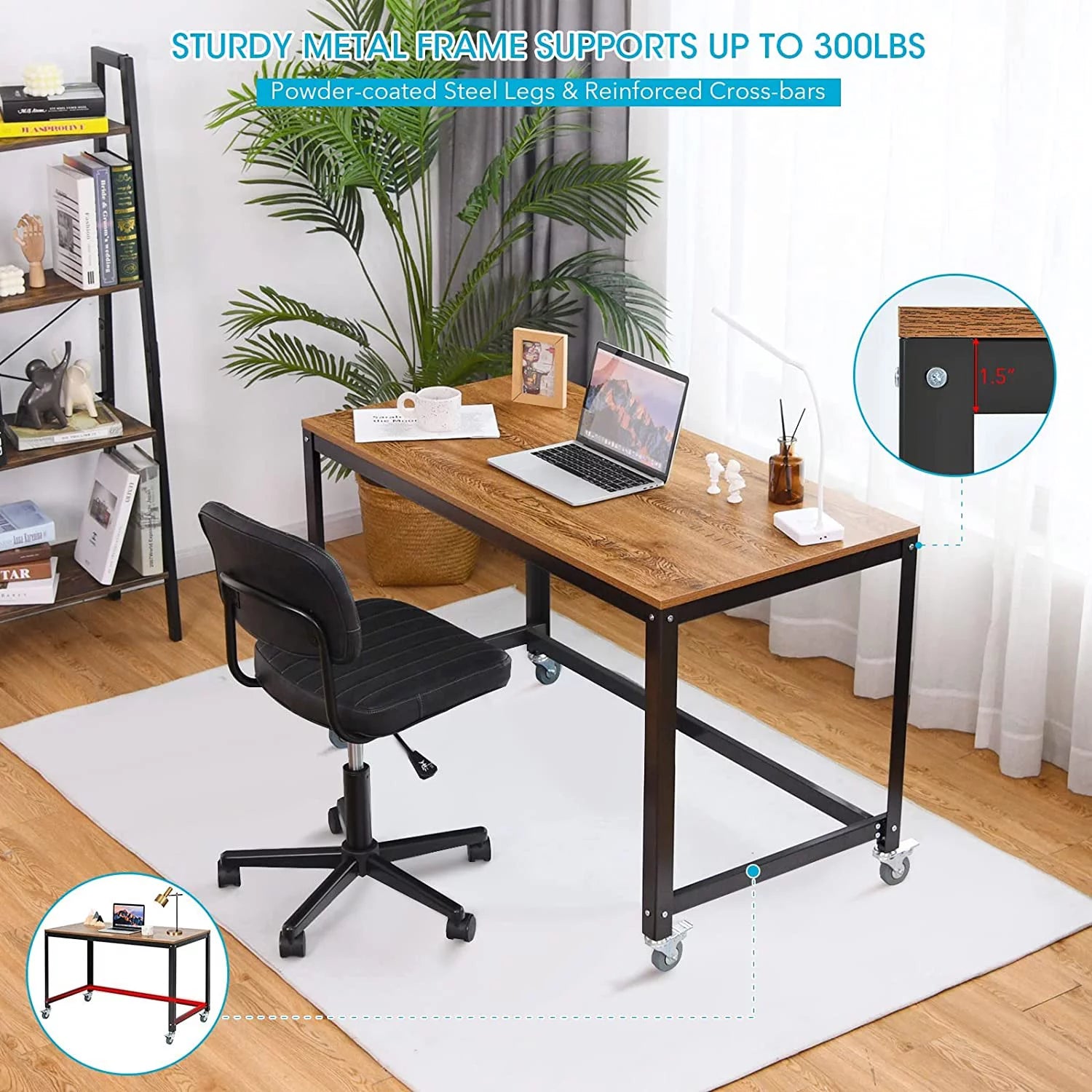 Mobile Rolling Desk with 4 Wheels L5562