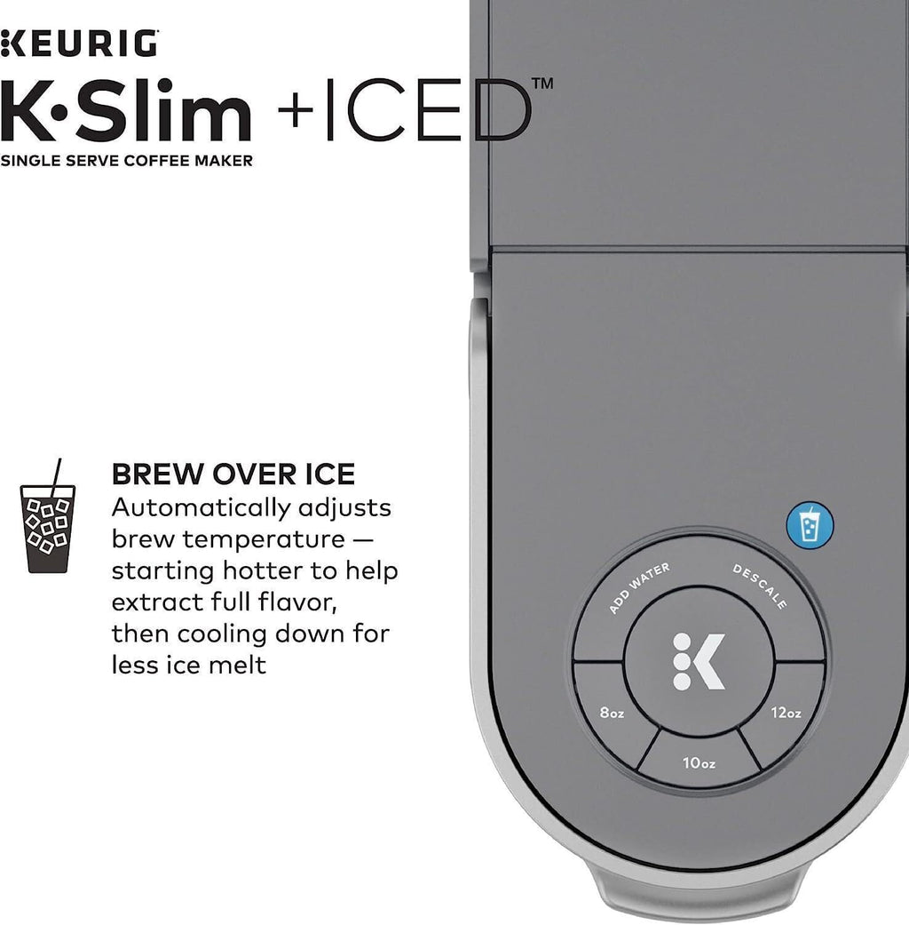 Gray Single Serve Coffee Maker with 3 Brew Sizes Q4532