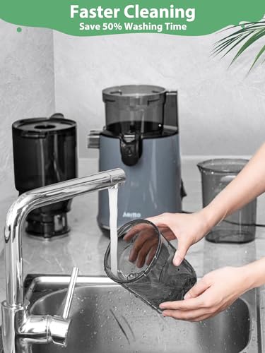Black Masticating Juicer with 5.3" Wide Mouth 1.7L Capacity Q79908