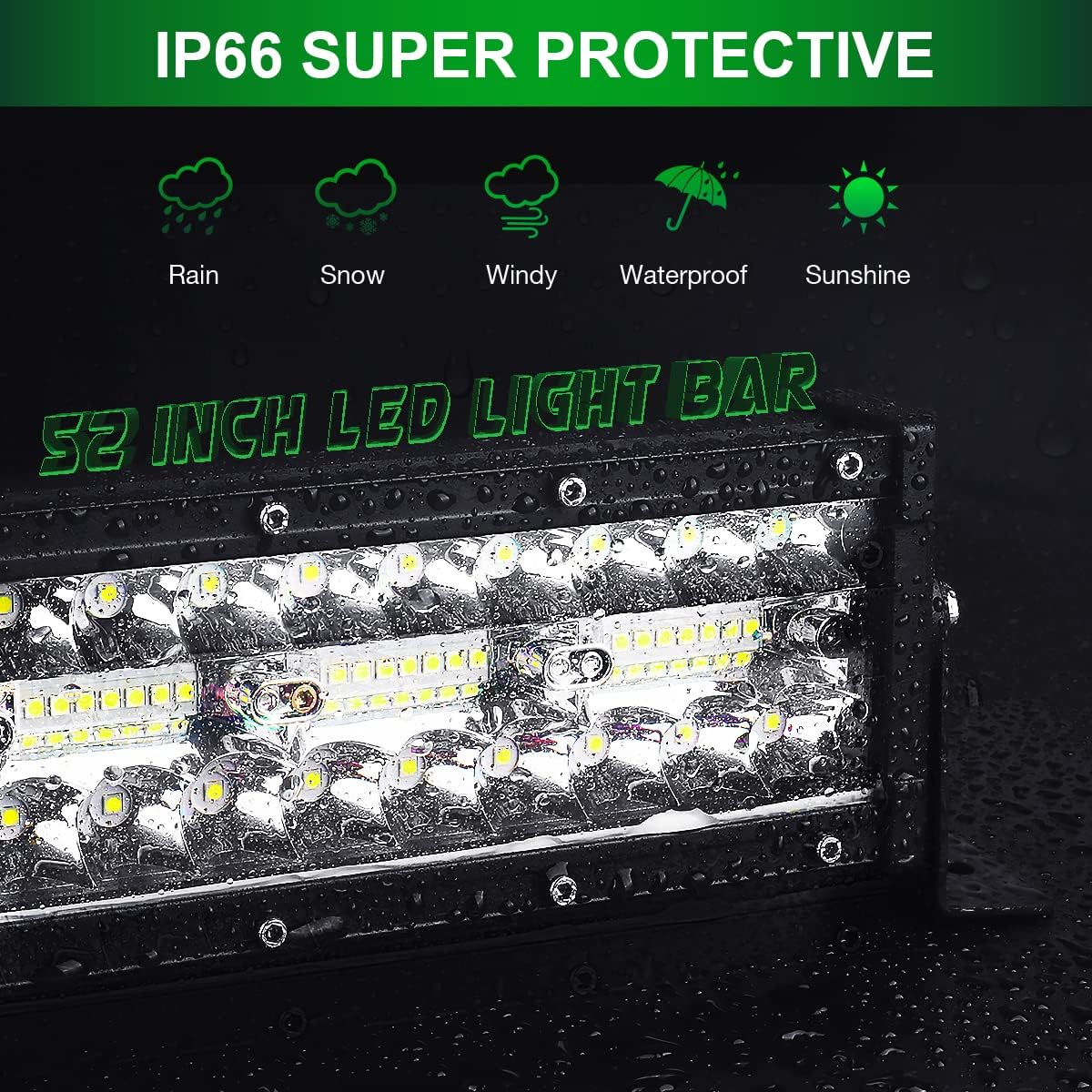 52 inch Triple Row LED Light Bar 6000K C2026