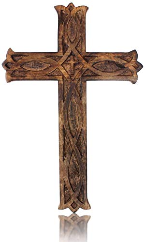 18 x 12 Inches Wooden Crucifix Cross Wall Hanging X755995