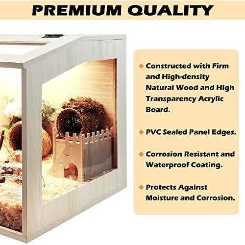Hamster Cage Wooden with Acrylic Sheets J190