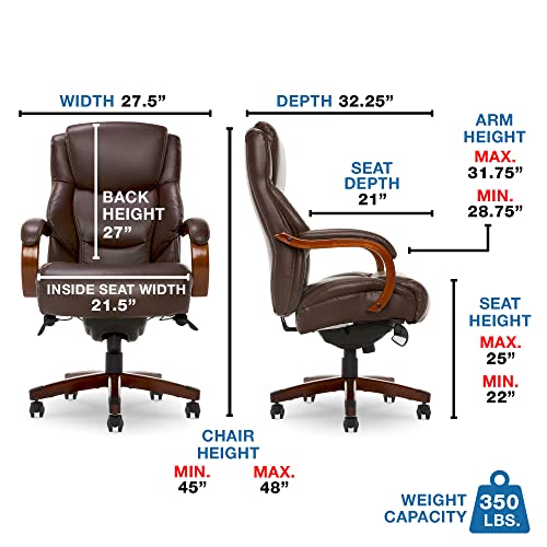 Black Bonded Leather High Back Ergonomic Office Chair J3336
