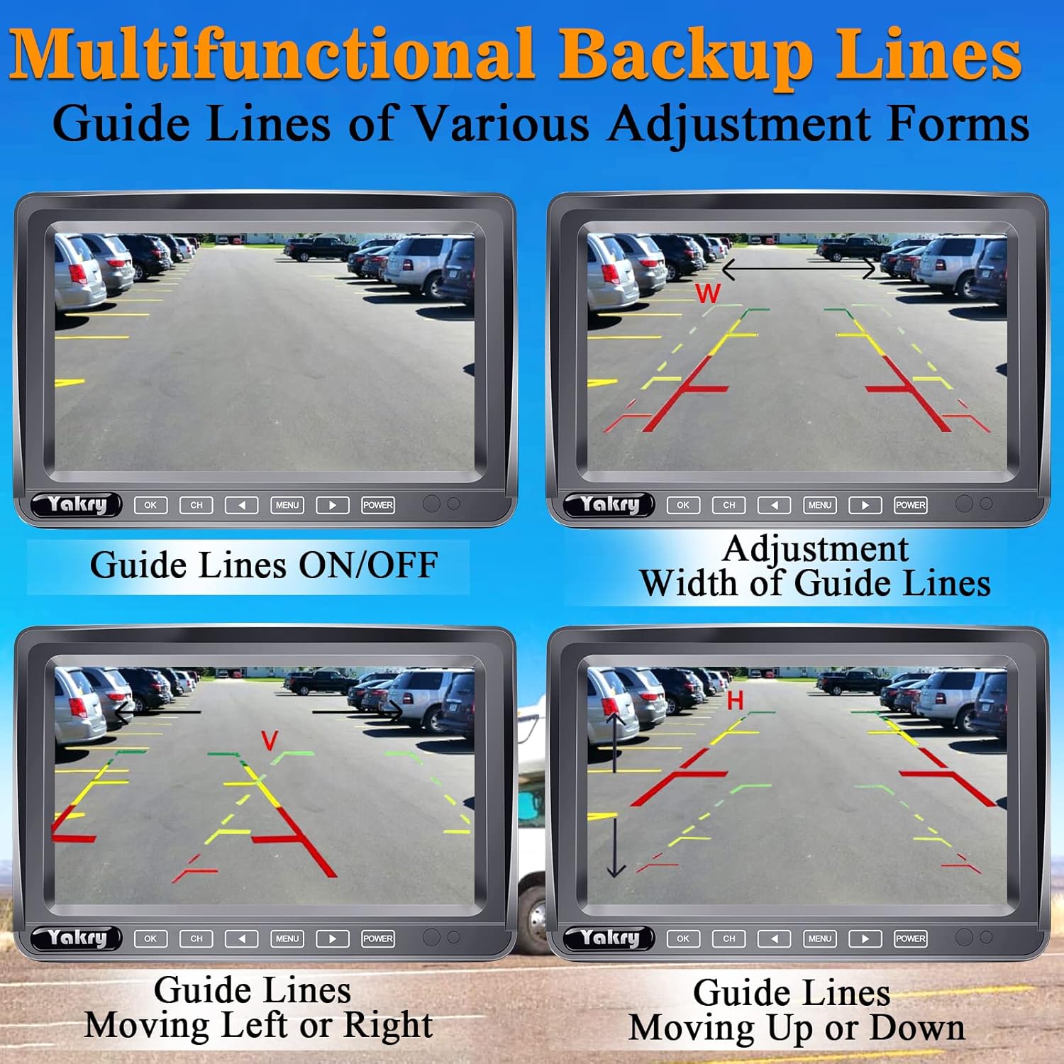 HD 1080P 7 Inch Monitor Wireless Backup Camera System K419477