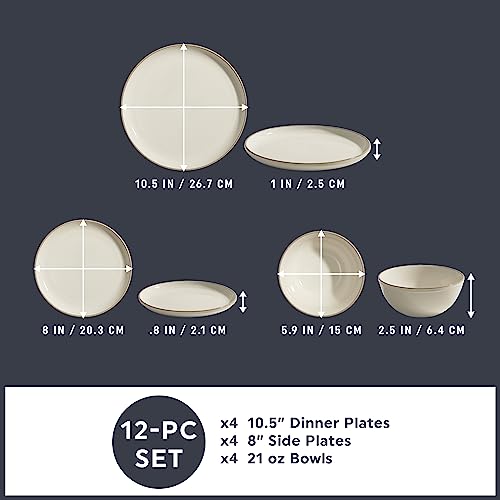 Navy 8-Pc Stoneware Dinnerware Set S12440
