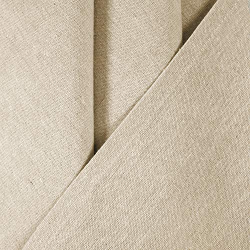 Burlap Knotted Tab-Top Window Curtain Panel Pair, 45"W x 84"L, Light Linen Q144