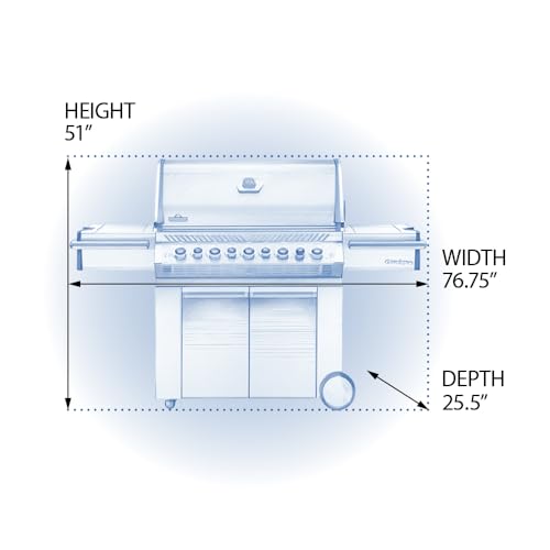 Stainless Steel Propane Gas Grill with Side and Rear Burners K69917