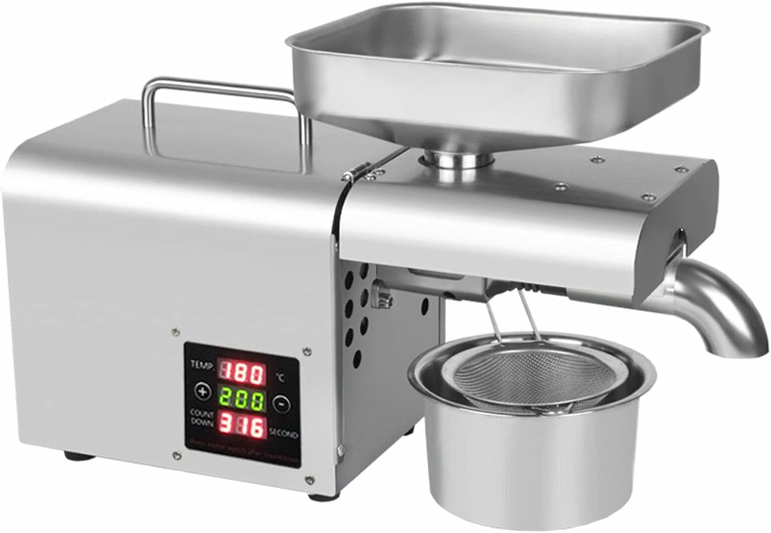 110V 610W Automatic Stainless Steel Oil Press Machine C87255