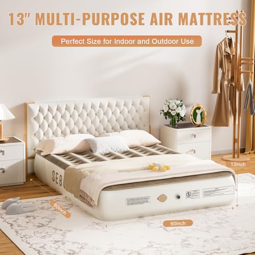 Queen Air Mattress with Built in Pump, 18" P268117