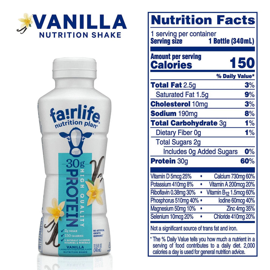 Vanilla High Protein Shake, 12 Pack Of 11.5 Fl Ounce Bottles Z474