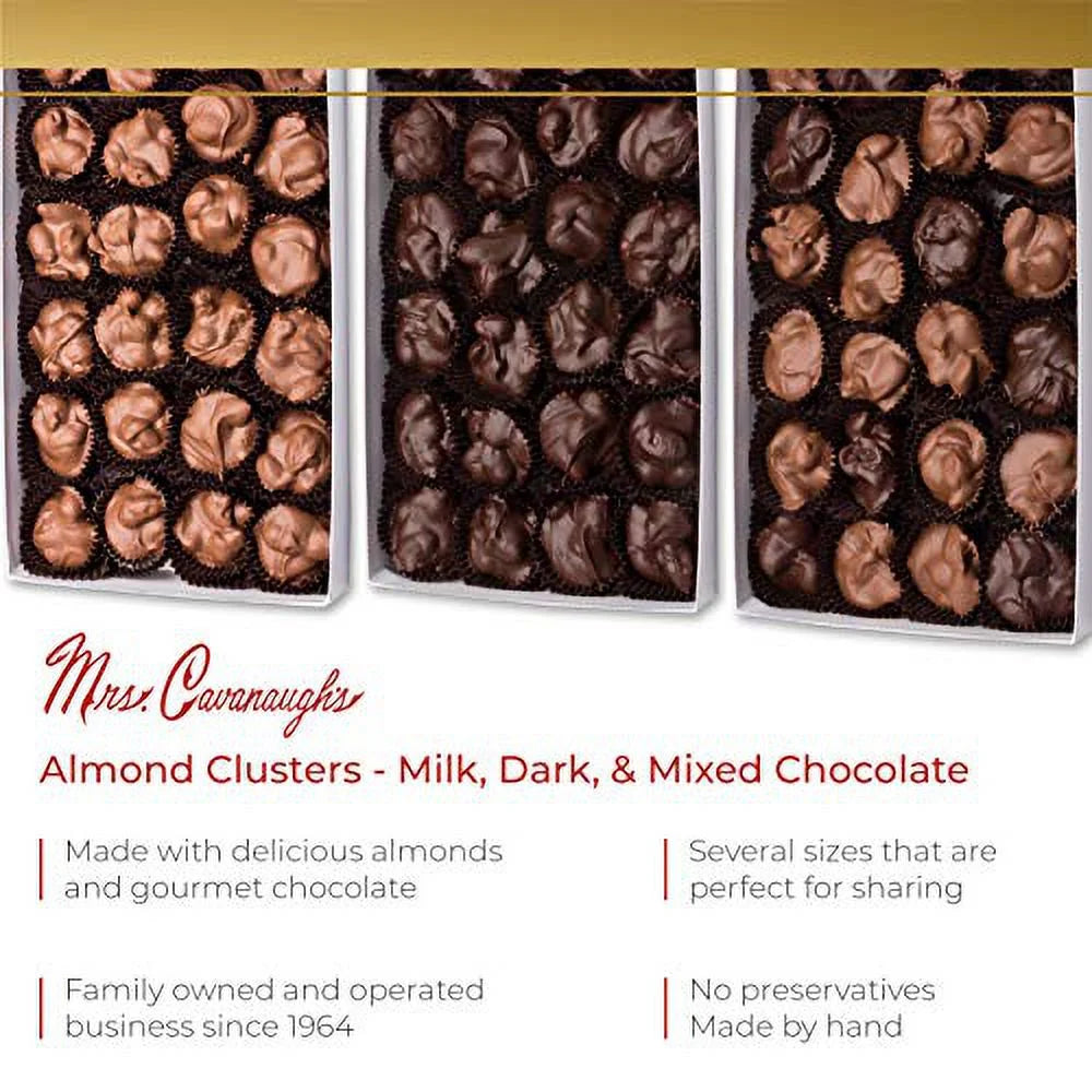 1 Lb Almond Clusters Mixed Milk Dark Chocolate O123357