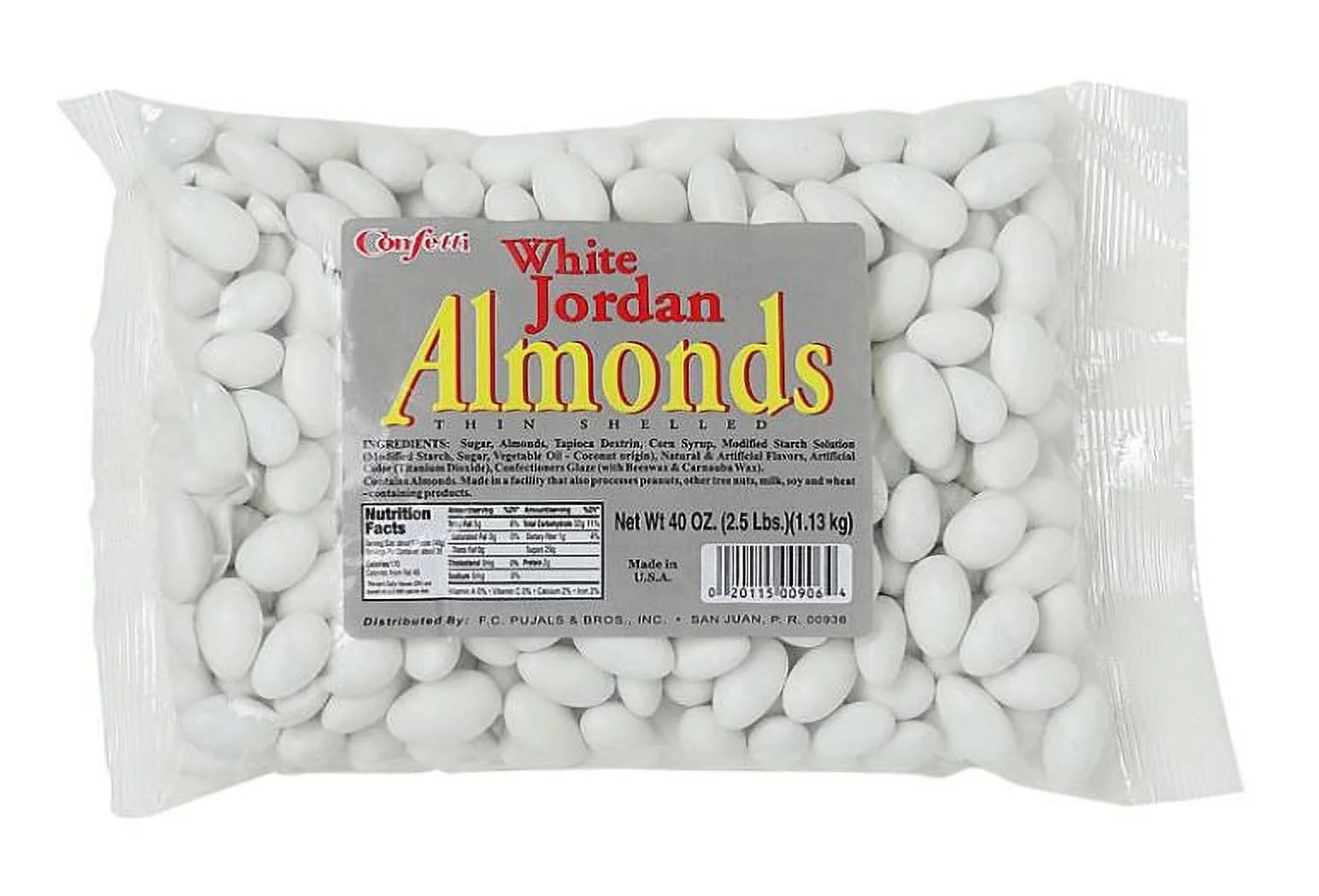2.5 lbs White Jordan Almonds R572310
