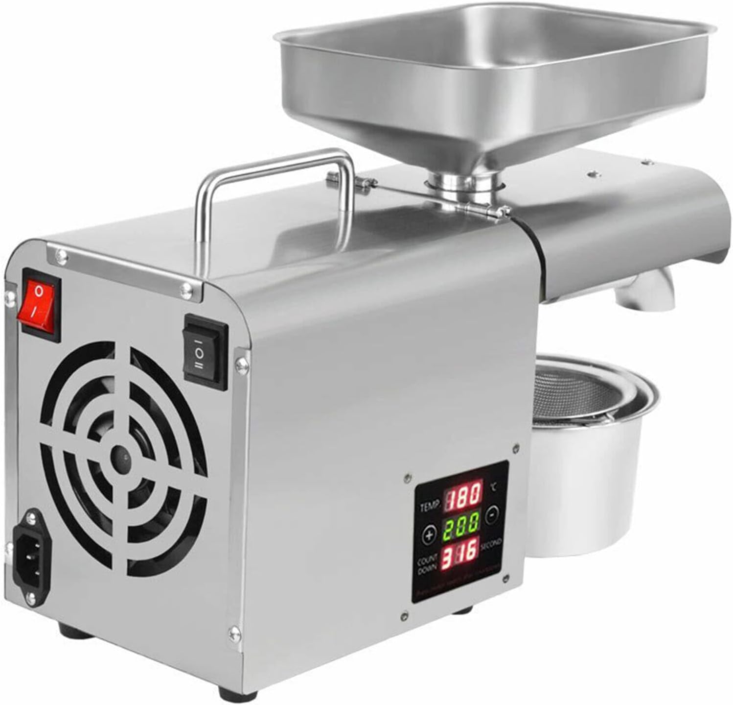 110V 610W Automatic Stainless Steel Oil Press Machine C87255