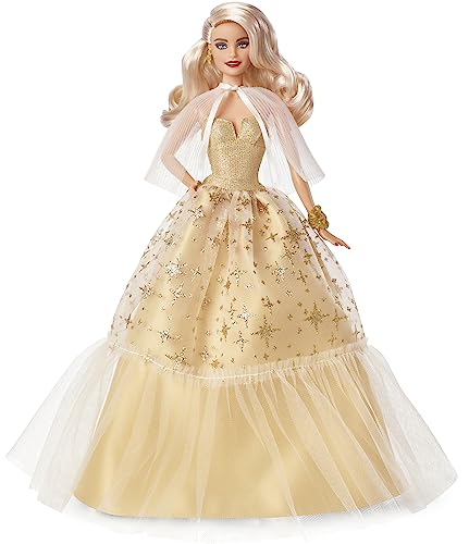 Black Hair Golden Gown Collectible Doll with Doll Stand & Certificate of Authenticity H91033