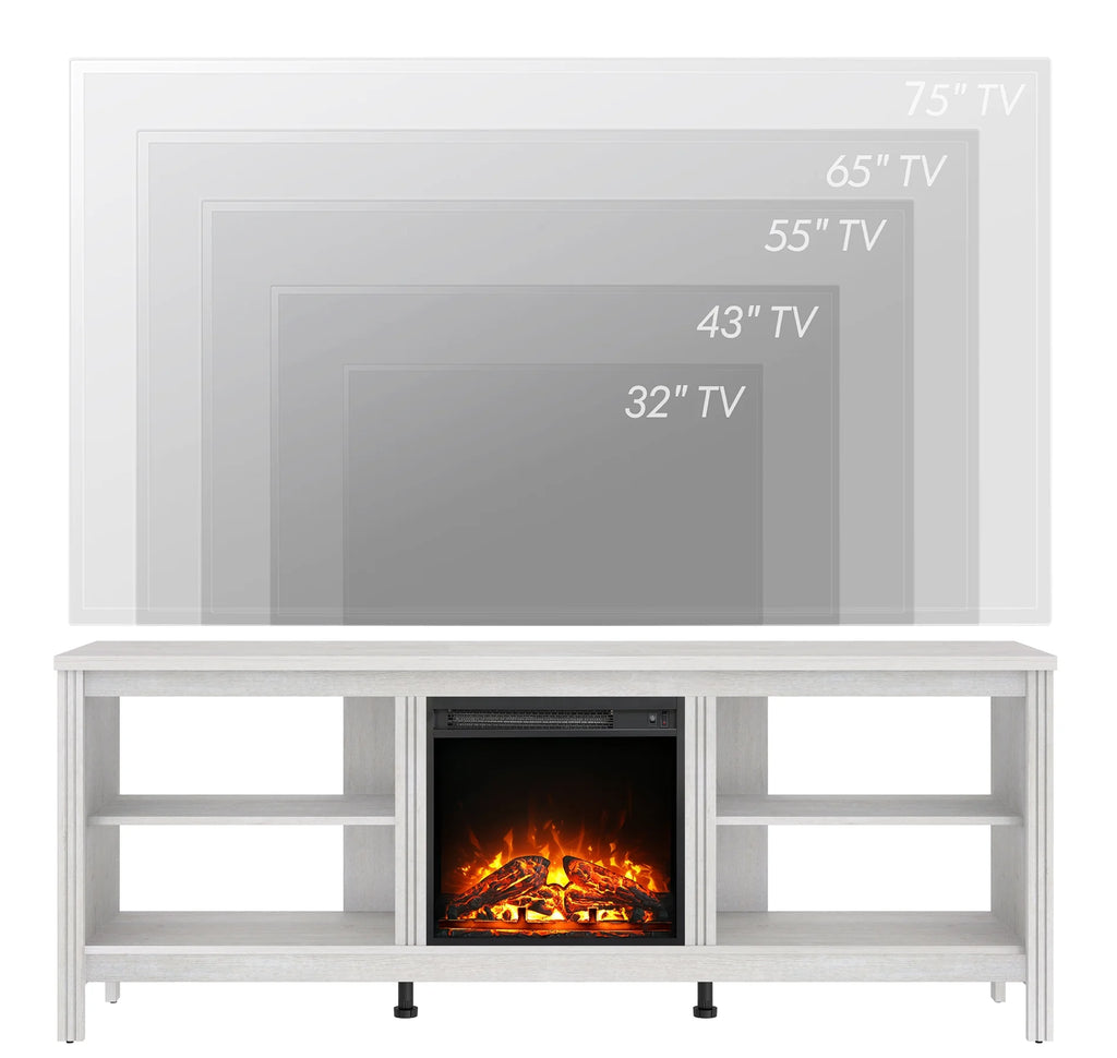 Black TV Stand with 8 Storages K667813