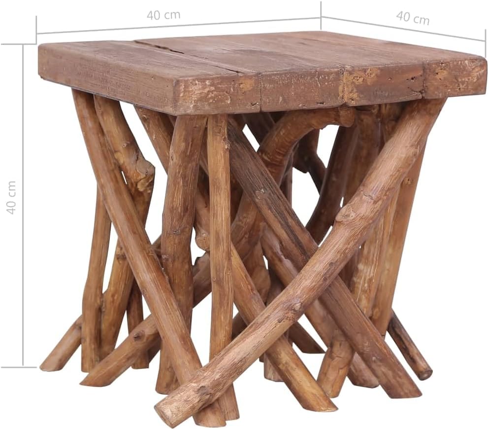 Solid Wood Coffee Table with Log Legs P2229