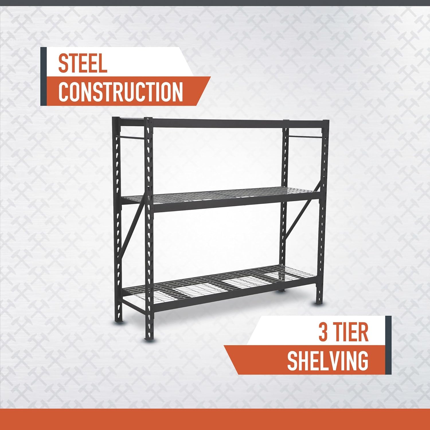 3-Tier Steel Industrial Shelving Rack A890