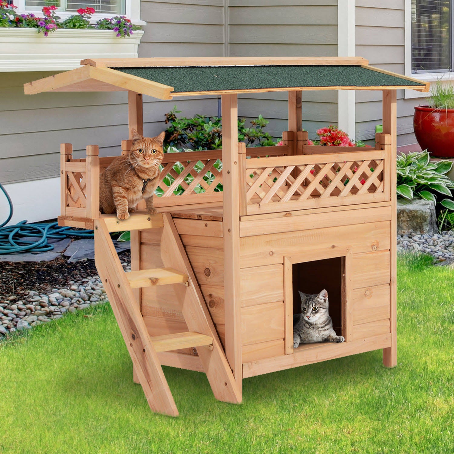 Wooden Pet House Kennel with Roof O10505
