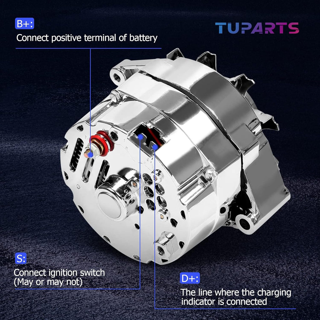 Chrome 1 Wire Self Exciting Alternator P7441