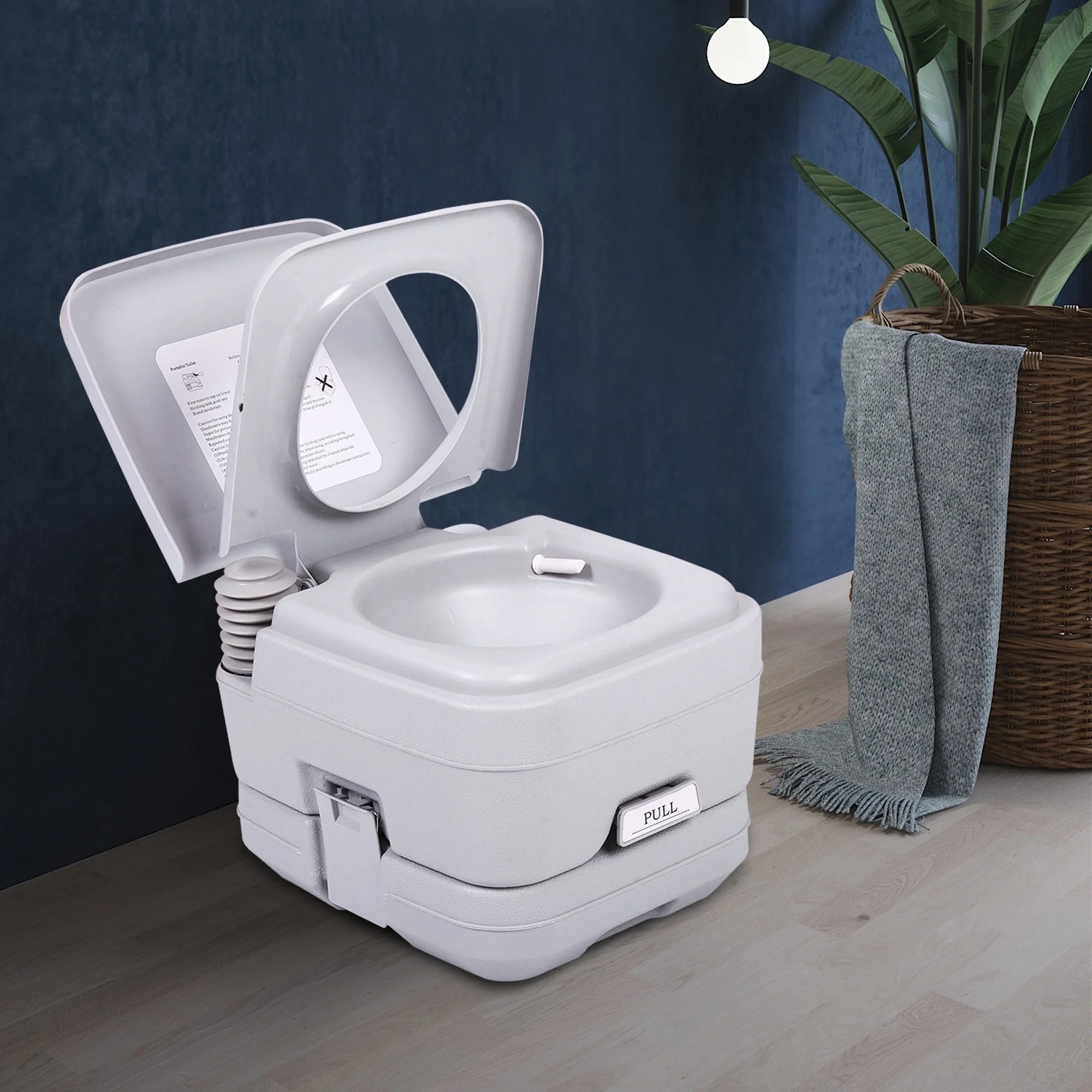 Lightweight 2.6 Gallon Flushable Camping Toilet G452