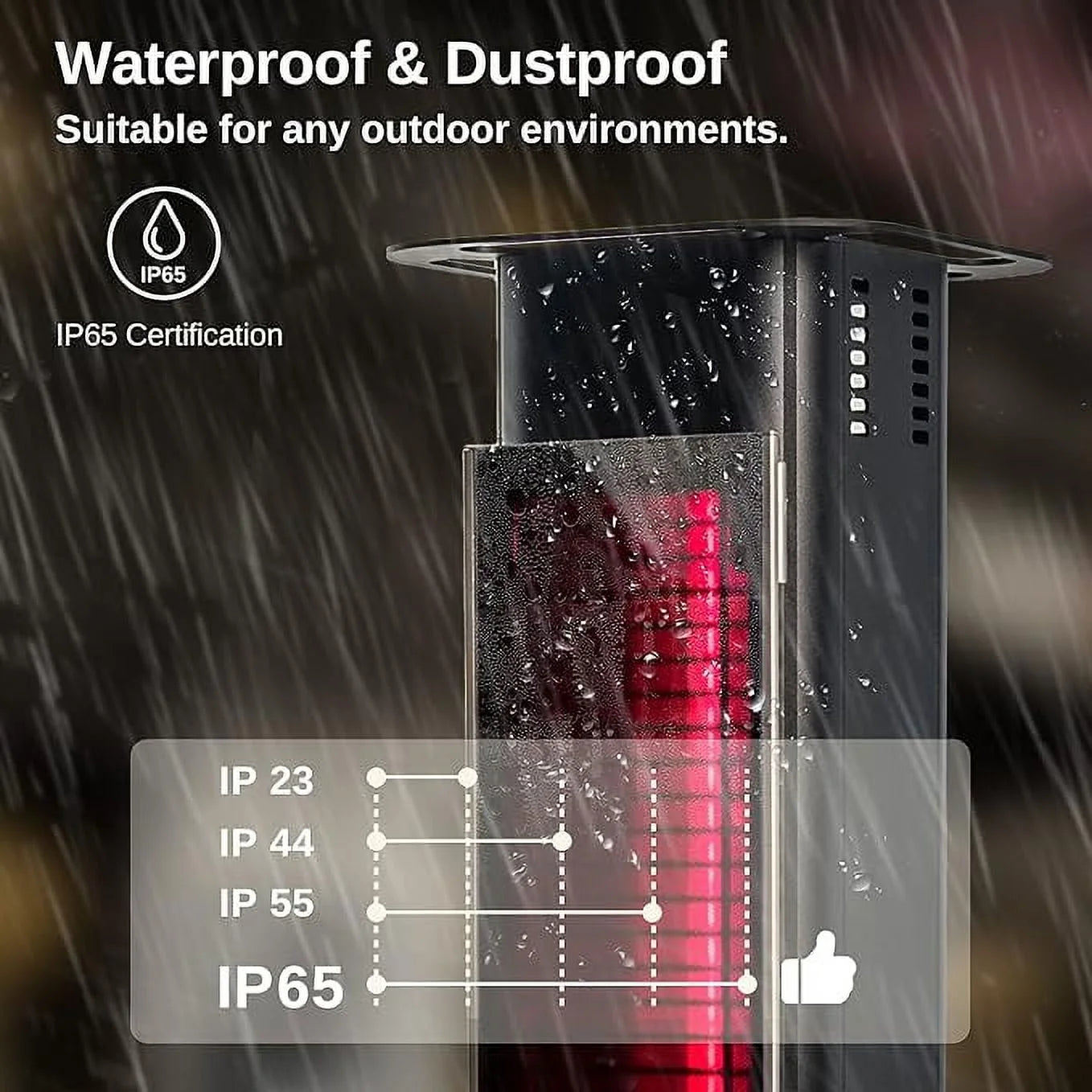 Open Box Patio Heater 1500W Infrared Electric Heater Portable Tower S48051