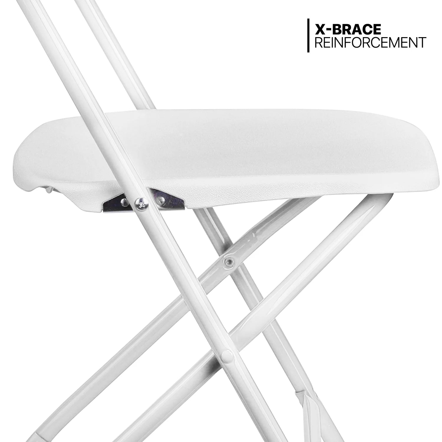 11-Piece 6 Ft Folding Dining Table with Chairs Set, White J149784