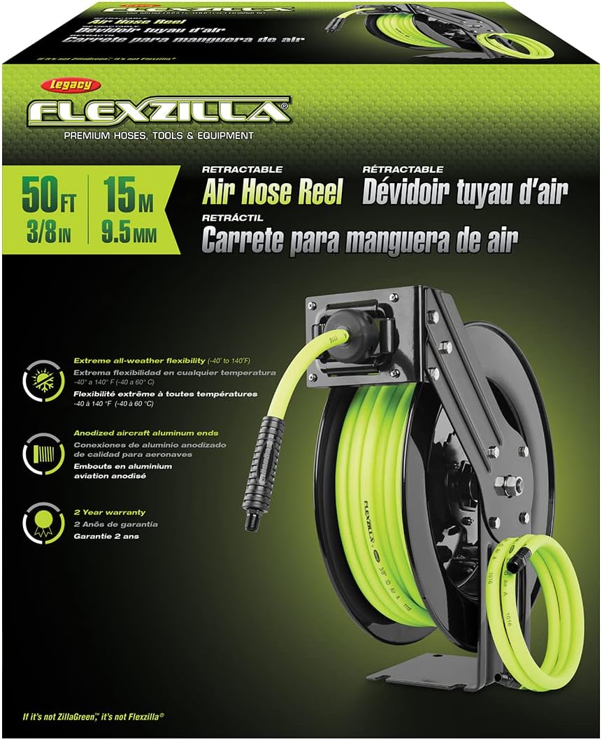 3/8 in. x 50 ft. Heavy Duty Hybrid Air Hose Reel Q87197
