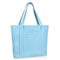 20" Solid Color Cotton Canvas Shopping Tote Bag O810