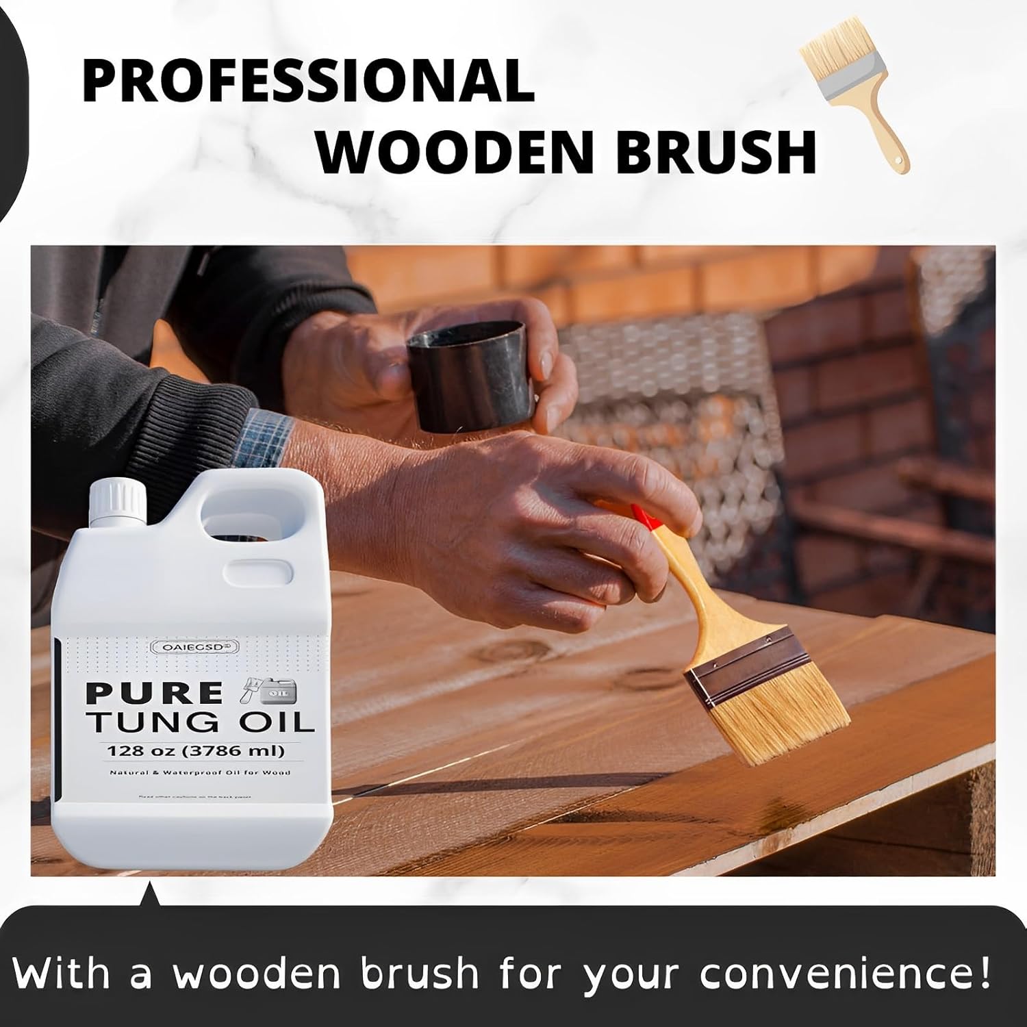 32 OZ Pure Natural Tung Oil for Wood G724