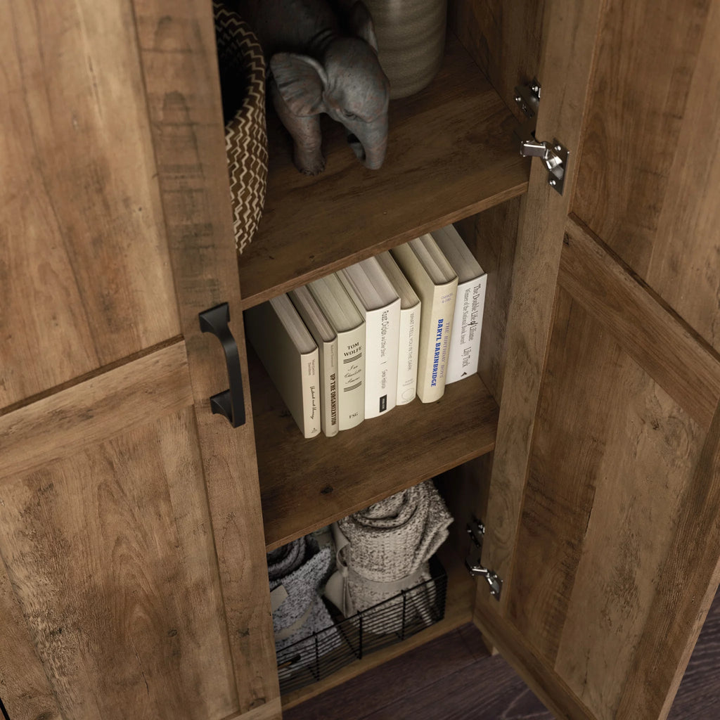 Rural Pine Finish Two-Door Storage Cabinet W665