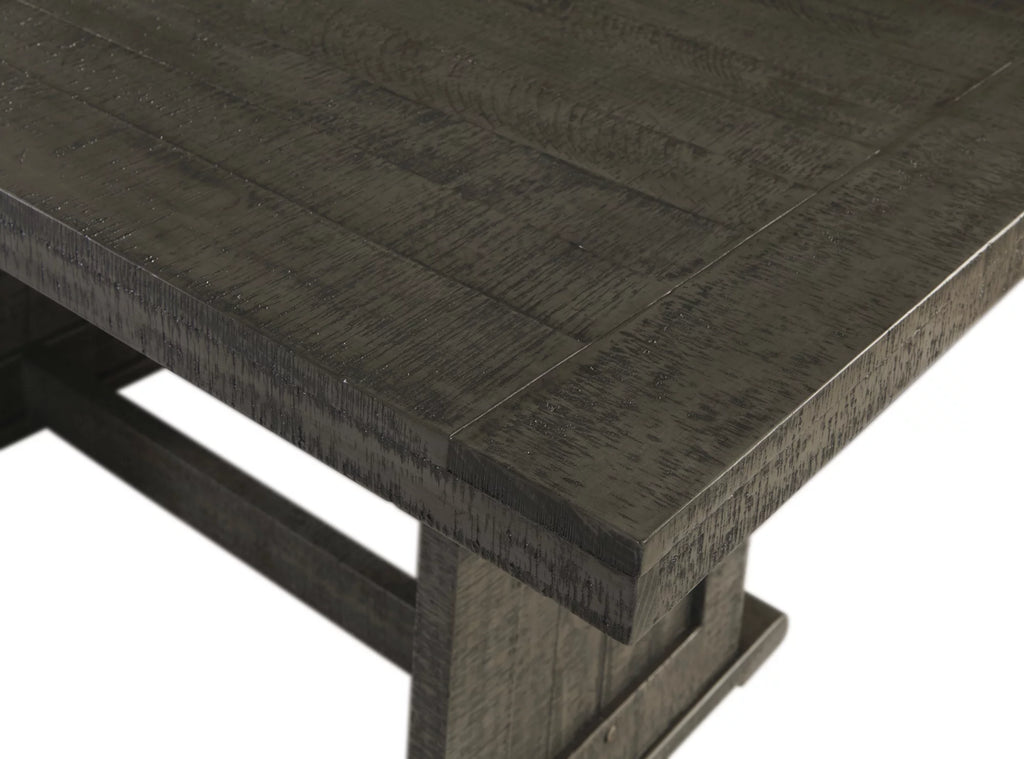 Gray Wood Dining Table Set with Corner Storage Bench P2426