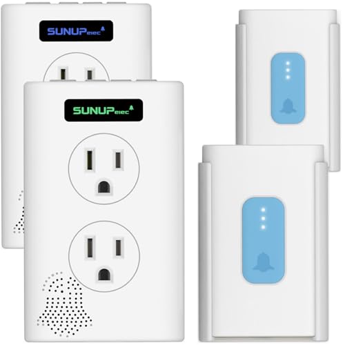 Wireless Doorbell Kit with 2 Button & 2 Receiver, White, 38 Chimes R2474