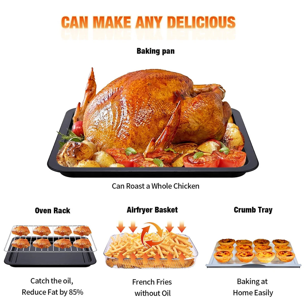 Silver 26 Quart Air Fryer Convection Oven O113