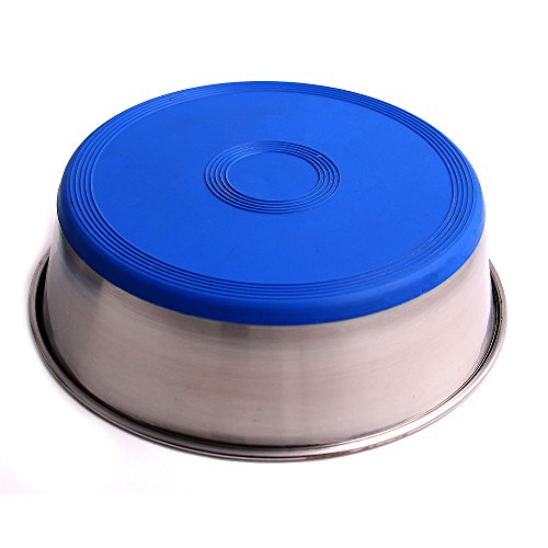 Heavyweight Non-Skid Rubber Bottom Stainless Steel Dog Bowl - Small - 32oz - 6.5" Diameter B7993
