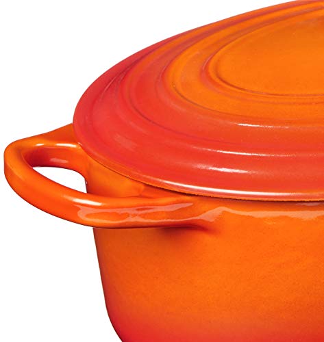2.75 qt. Enameled Cast Iron Oval Dutch Oven M6507