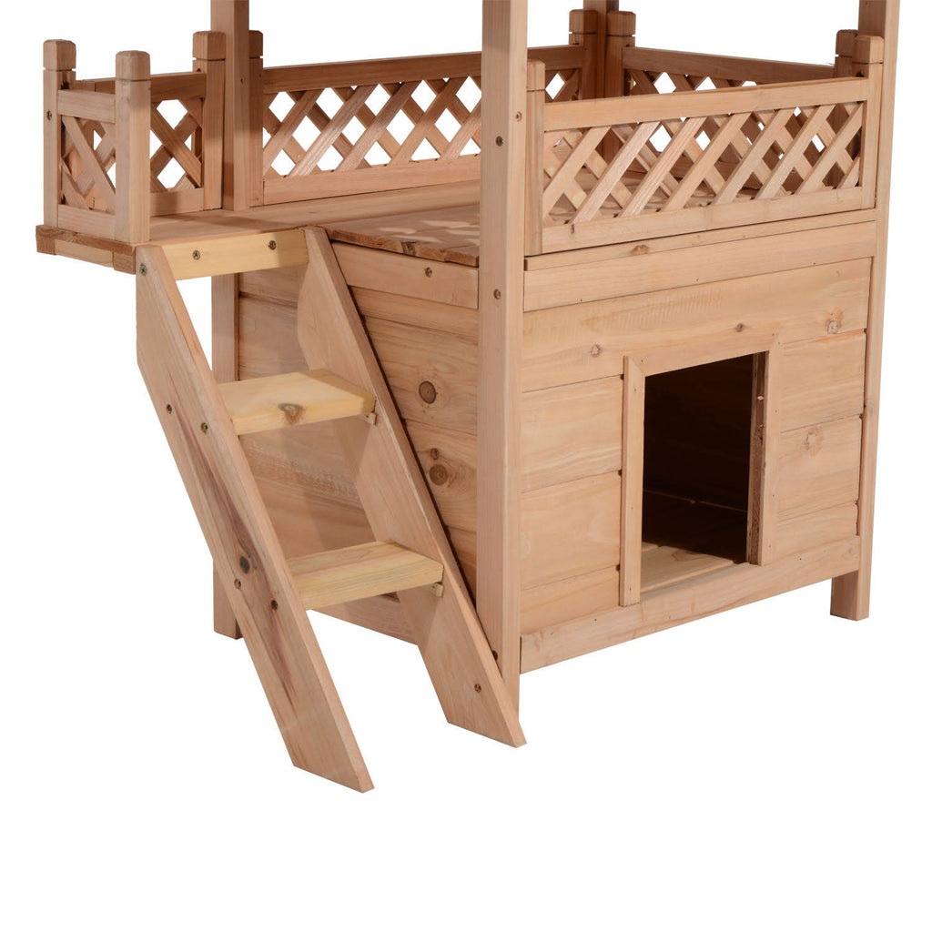 Wooden Pet House Kennel with Roof O10505
