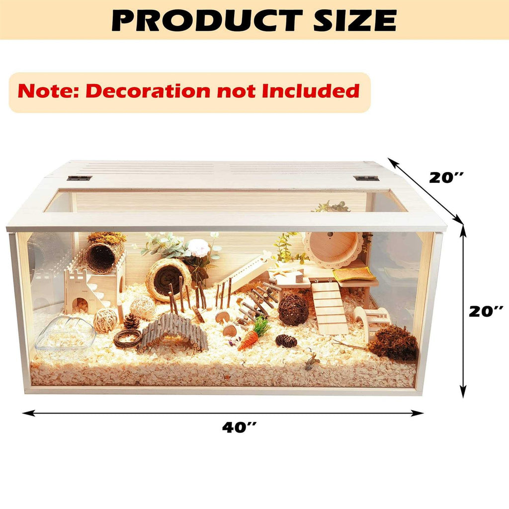 Hamster Cage Wooden with Acrylic Sheets J190