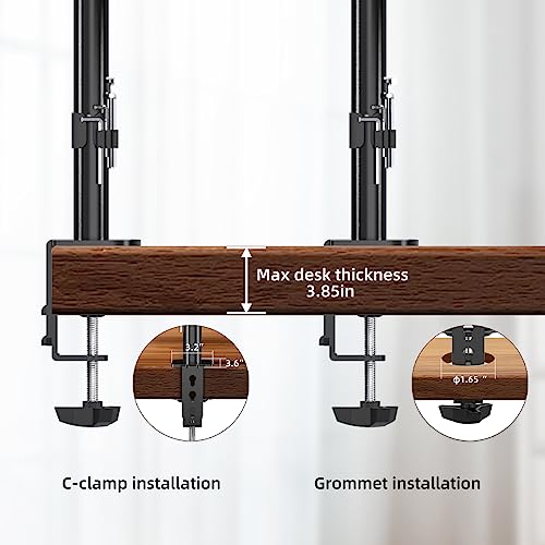 Adjustable Single Desk Monitor Mount for 13-32" Computer Screens up to 22lbs P297
