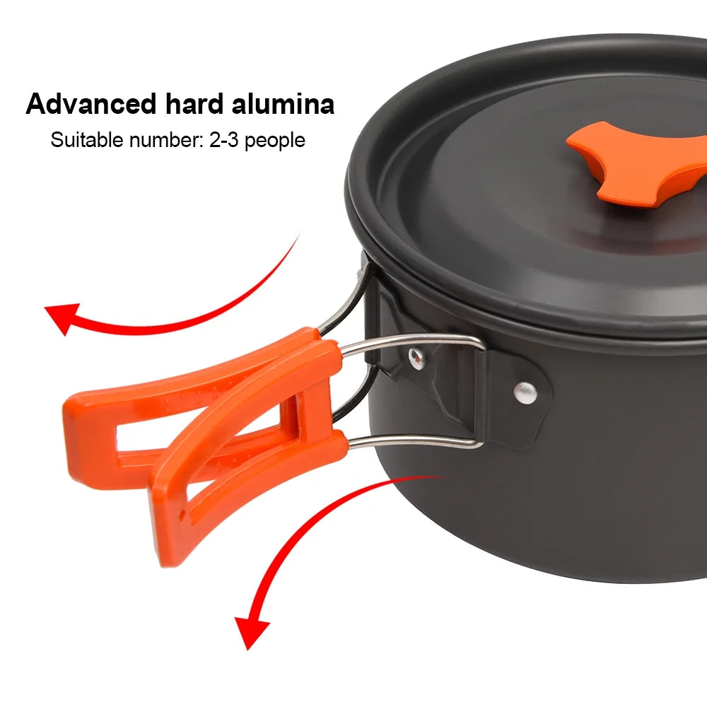 10 Piece Aluminum Camping Mess Kit Z674