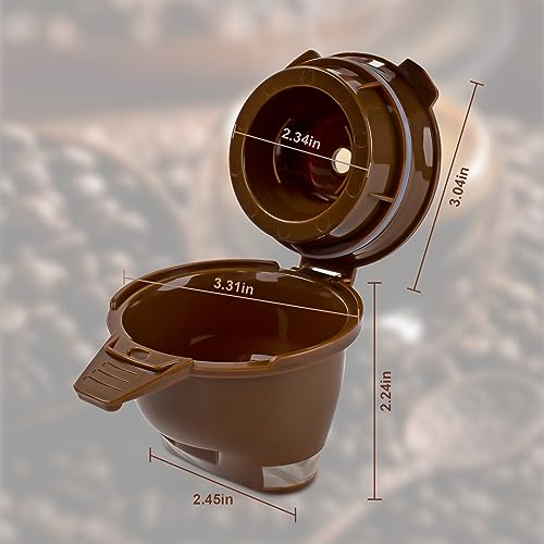 Single Serve Ground Coffee Brew Basket Replacement Parts Reusable Coffee Filter Brown (1 Pack) H623153