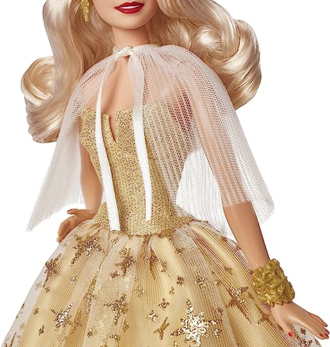 Black Hair Golden Gown Collectible Doll with Doll Stand & Certificate of Authenticity H91033