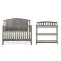 2-Piece Crib and Changing Table Nursery Set (Dapper Gray) M987