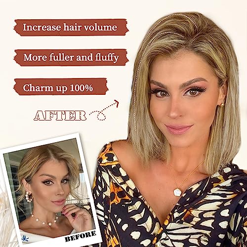 Dark Brown 4 Pcs Hair Toppers with Clips I2123