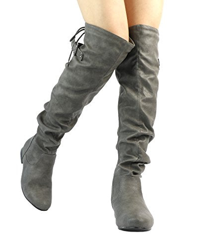 Women's Suede Over The Knee Thigh High Winter Boots X76164