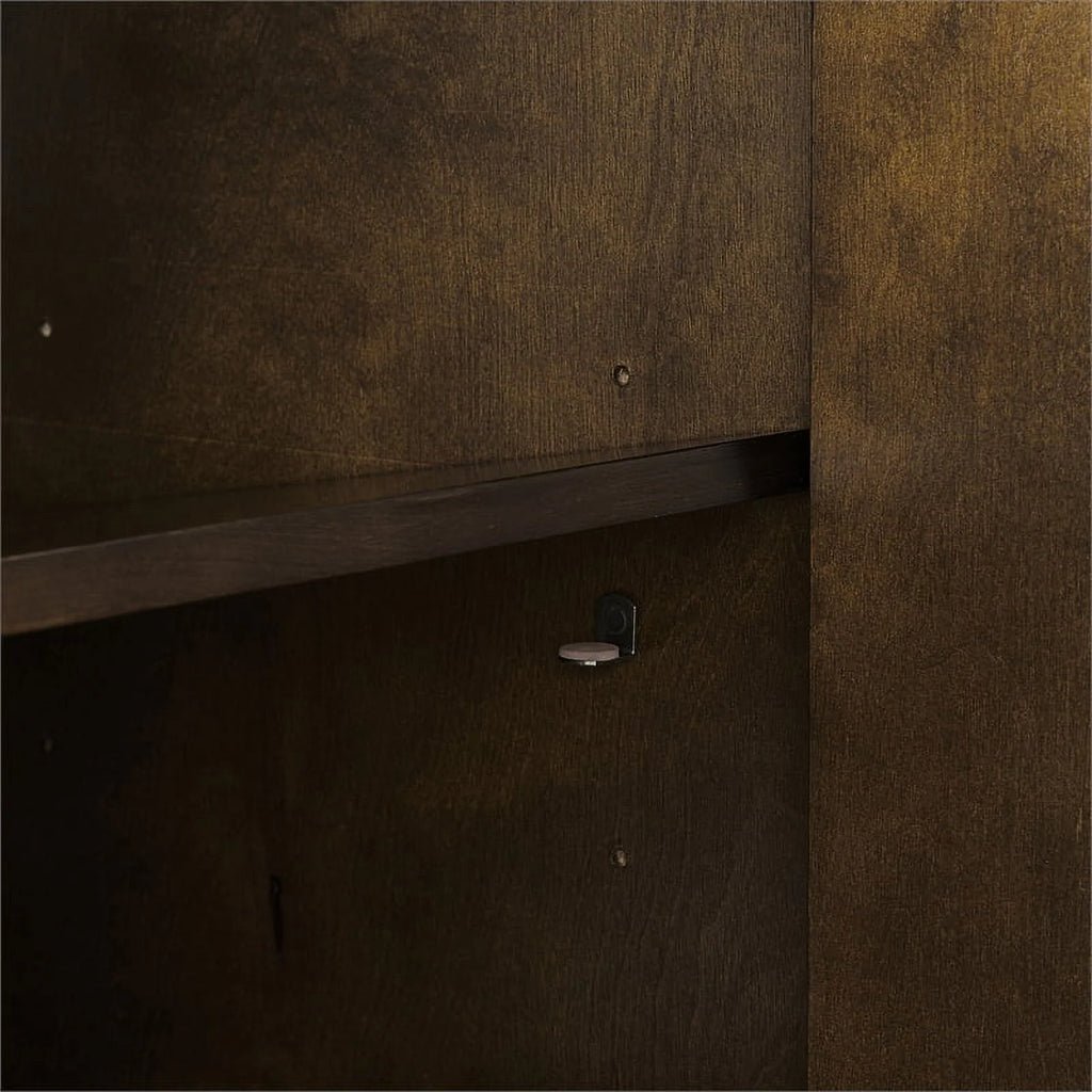 Dark Brown/Gold Wood/Steel Sideboard H51018