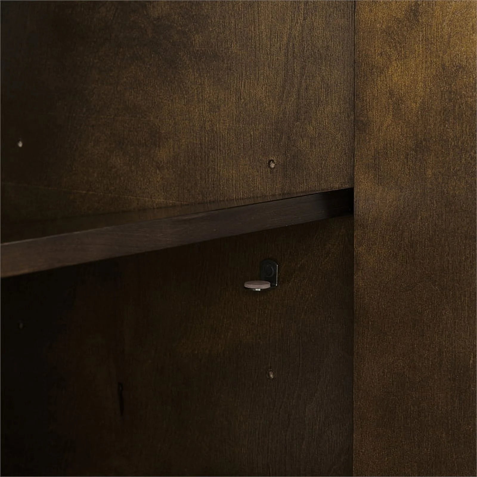 Dark Brown/Gold Wood/Steel Sideboard H51018